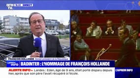 "C'était un juste": l'hommage de François Hollande à Robert Badinter