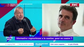 Périco Légasse interpelle Éric Piolle maire de Grenoble et candidat à la primaire EELV sur le menu végétarien à la cantine: "les véganiens ce n'est pas l'écologie, l'écologie c'est la défense de l'élevage." 