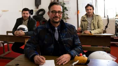 Philippe Lellouche, Bruce Jouanny et Le Tone, le trio de présentateurs de "Top Gear France"