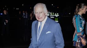 Le roi Charles III lors de son arrivée à l'aéroport de Sydney, en Australie, le 18 octobre 2024.