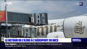 Retour de l'A380 à l'aéroport de Nice