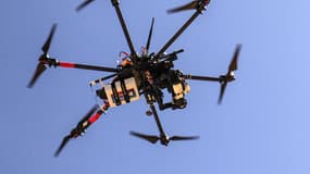 Un drone équipé d'une caméra, le 6 septembre 2014. (Illustration)