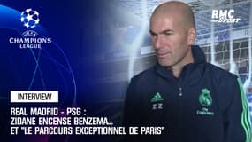 Real Madrid - PSG : Zidane encense Benzema... et "le parcours exceptionnel de Paris"