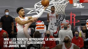 NBA : Les Rockets retrouvent la victoire, les résultats et classements (15 janvier, 10h)
