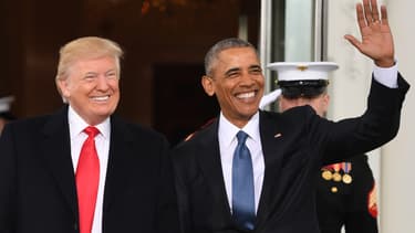 Donald Trump et Barack Obama à la Maison Blanche.