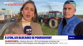 Colère des agriculteurs dans le Rhône: les tracteurs bloquent l'A6 "autant de temps qu'il le faudra"
