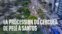 Les images de la procession du cercueil de Pelé dans la ville de Santos