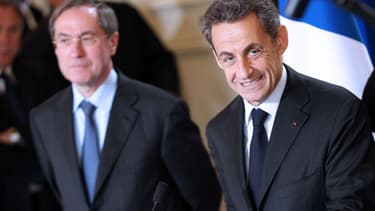 Nicolas Sarkozy et Claude Guéant à Ajaccio en septembre 2012.