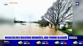 Manche: une femme s'est retrouvée bloquée par les inondations avant d'être évacuée