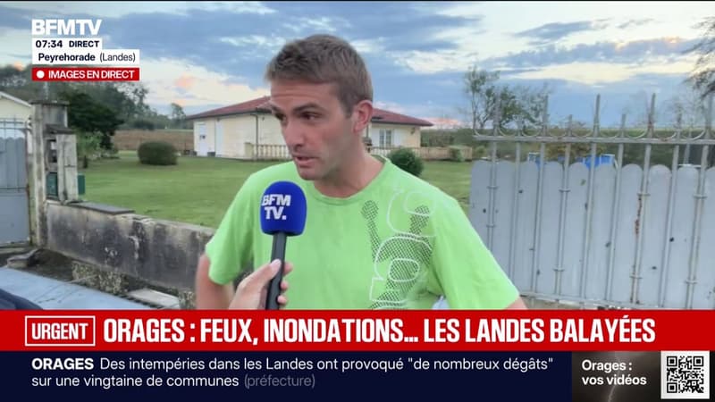 Violents orages: portail couché, arbre tombé, infiltrations dans la maison... Cet habitant de Peyrehorade constate les dégâts au réveil