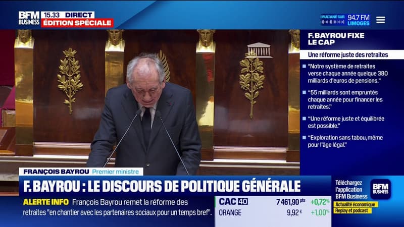 Discours de politique générale de François Bayrou : le budget