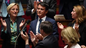 L'ancien Premier ministre et député Manuel Valls, le 2 octobre 2018 lors de ses adieux à l'Assemblée à Paris. 
