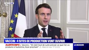 Emmanuel Macron: "Dès fin février-début mars, nous aurons quatre sites qui vont produire le vaccin en France"
