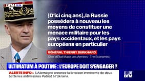Le chef d'état-major des armées estime que la Russie pourrait représenter une "véritable menace" pour l'Europe d'ici cinq ans