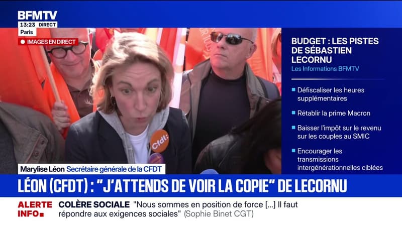 Budget 2026: Marylise LÃ©on (CFDT) parle d'un "sentiment profond d'injustice" pour les...