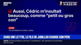 Document BFMTV: dans une lettre lue à l'audience, le fils de Cédric et Delphine Jubillar accuse son père de maltraitances