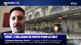 SNCF: pour Laurent Brun (CGT), "tout le château de cartes qui consistait à ne pas injecter d'argent public est en train de s'effondrer"