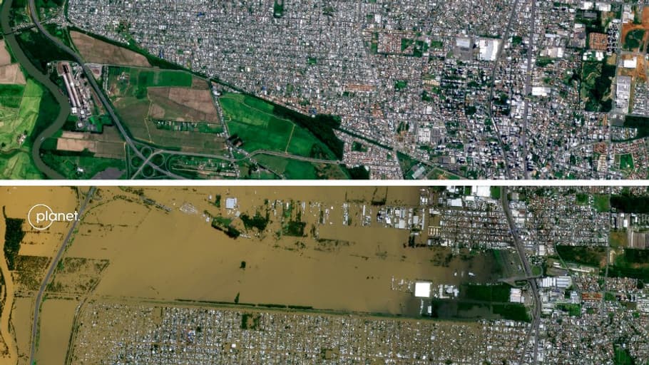 Les conséquences des inondations qui touchent le Brésil, Porto Alegre, mai 2024 Les conséquences des inondations qui touchent le Brésil, Porto Alegre, mai 2024