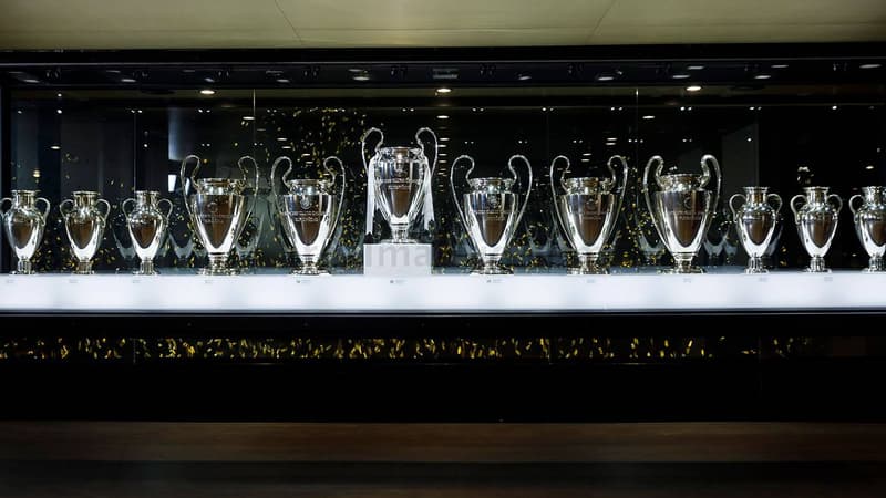La salle des trophées du Real Madrid