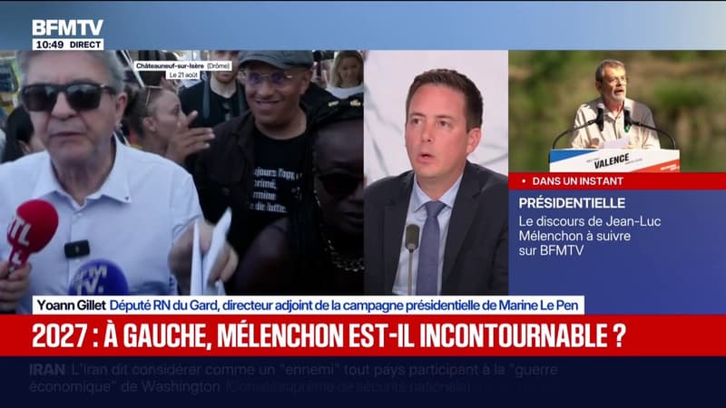 Présidentielle 2027: "Nous ne sommes pas inquiets mais nous savons que Jean-Luc Mélenchon est, à gauche, le candidat le plus efficace", assure Yoann Gillet, député du RN