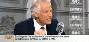 Dominique de Villepin face à Jean-Jacques Bourdin en direct