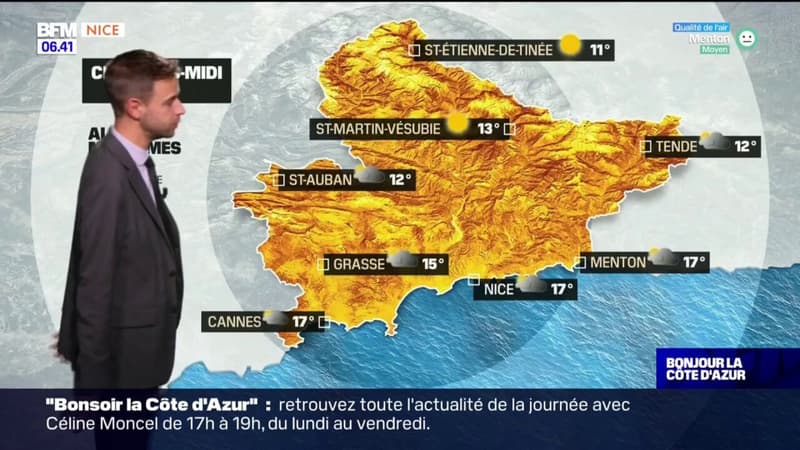 Météo Côte d'Azur: du soleil le matin, progression des nuages dans l'après-midi