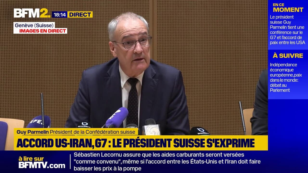 "Nous verrons la suite": la prudence du président suisse, Guy Parmelin, quant à la date de la signature de l'accord Iran-USA