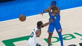 Shai Gilgeous-Alexander lors de la victoire d'Oklahoma City face à Minnesota (118-103, play-offs NBA), le 22 mai 2025
