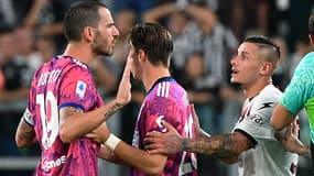Bonucci et Mazzocchi en pleine discussion sous tension lors de Juve-Salernitana, le 11 septembre 2022