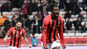 Evann Guessand lors de Nice-Rennes, le 3 janvier 2025.