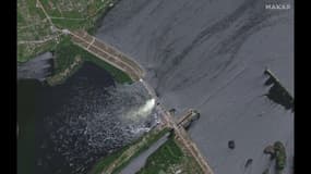 Le barrage de Kakhova endommagé