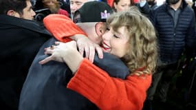 Taylor Swift et Travis Kelce, le 28 janvier 2024
