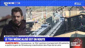 Coronavirus: le TGV sanitaire transportant 20 patients a quitté la gare de Strasbourg