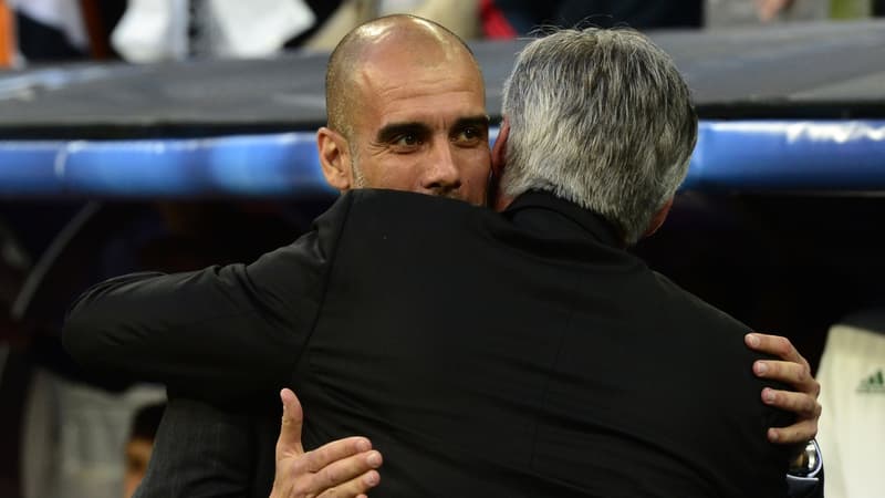 Pep Guardiola enlace Carlo Ancelotti, son successeur