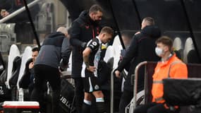Kieran Trippier à sa sortie du terrain contre Aston Villa