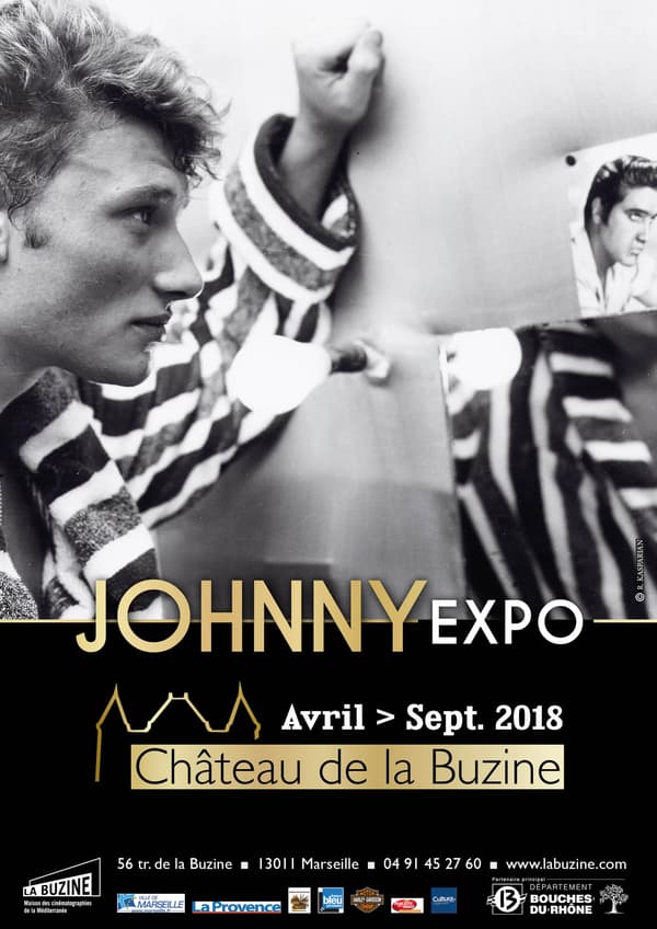 L'affiche de l'exposition consacrée à Johnny Hallyday à Marseille. L'affiche de l'exposition consacrée à Johnny Hallyday à Marseille.