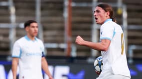 Antoine Valero avec les U19 de l'OM lors du match de Youth League face à l'Union Saint Gilloise, le 9 décembre 2025.