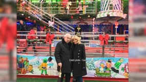 Brigitte Macron aux côtés du forain Marcel Campion au marché de Noël des Tuileries.