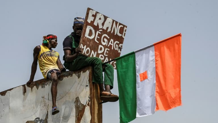 Une manifestation contre la présence de la France au Niger le 2 septembre 2023 à Niamey