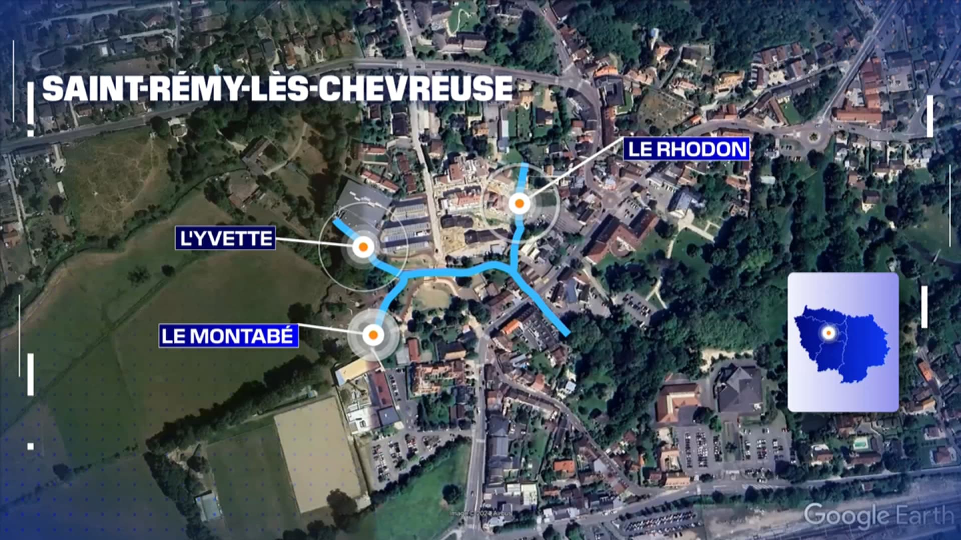 Trois cours d'eau traversent Saint-Rémy-lès-Chevreuse.
