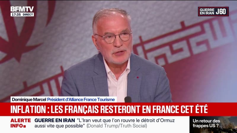 Inflation: "Il est difficile encore de dire si cet été sera un été noir", détaille Dominique Marcel, président d'Alliance France Tourisme