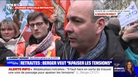Laurent Berger: "Il y a besoin d'apaiser ce qui en train de se passer, nous on a proposé une voie de sortie, il faut que le gouvernement y réponde" 