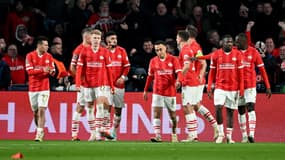Les joueurs du PSV Eindhoven face au Borussia Dortmund (1-1, Ligue des champions), le 20 février 2024