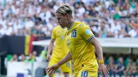 Mykhailo Mudryk avec l'équipe nationale d'Ukraine, à Munich le 12 juin 2023