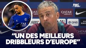 PSG : "Un des meilleurs dribbleurs d'Europe", Luis Enrique défend Barcola