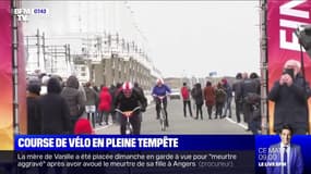 Une course de vélo organisée en pleine tempête Ciara aux Pays-Bas