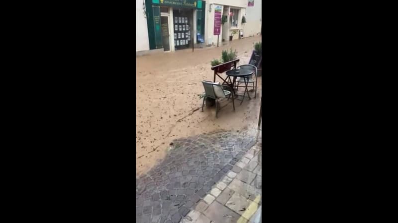 Orages en Côte-d'Or: des torrents de boue dévalent dans les rues de Gevrey-Chambertin