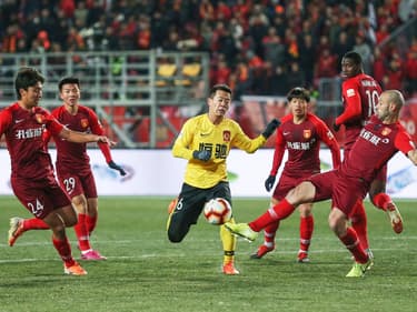 Le Hebei FC (en rouge) en novembre 2019