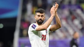 L'international iranien Ramin Rezaeian face au Qatar le 19 janvier 2024