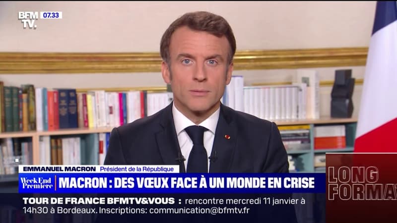 Emmanuel Macron appelle a la solidarité dans ses vSux pour 2023